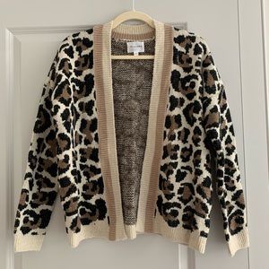Anthropologie Leopard Cardigan